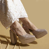 Glitter Pointed Toe ROSE GOLD Platform Pumps – 4.5 to 5 Inch |Customisable